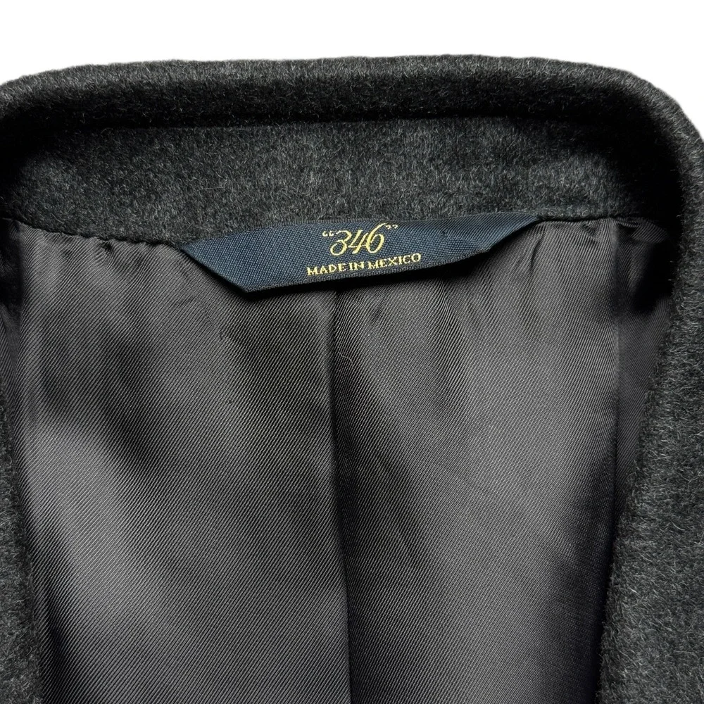 Brooks Brothers 346 Madison Blazer Mens 43R Dark Gray Cashmere Tollegno 1900